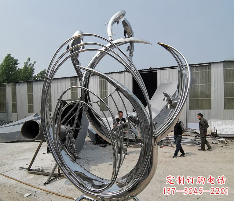 广州精美不锈钢跃龙门雕塑