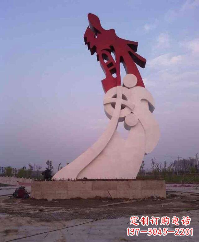 广州不锈钢抽象龙城市景观雕塑