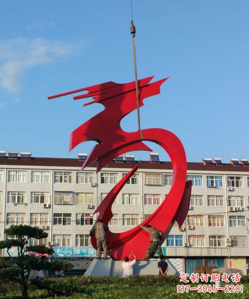 广州不锈钢龙雕塑展现龙城市景观之美