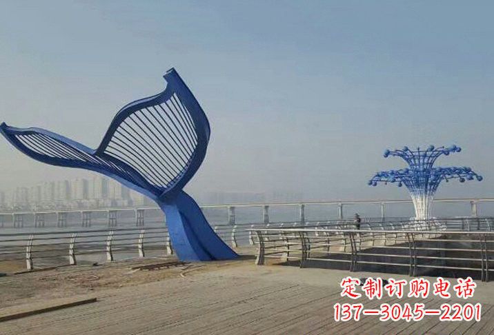 广州不锈钢鲸鱼雕塑