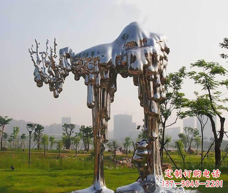 广州拱门雕塑以不锈钢点缀精美的艺术品
