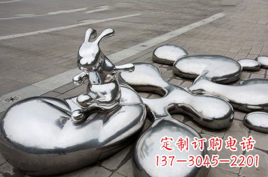 广州不锈钢兔子雕塑