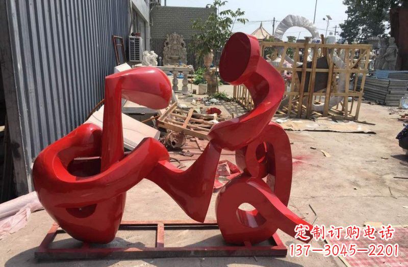 广州不锈钢音符雕塑传递美丽的音乐