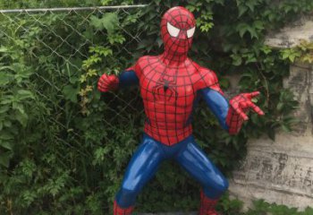 广州玻璃钢蜘蛛侠一座精致的雕塑