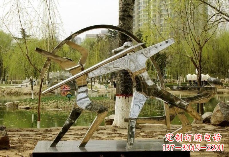 广州不锈钢运动员雕塑