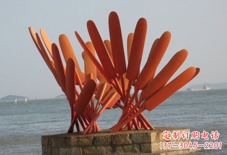 广州不锈钢船桨雕塑经典的海洋景观