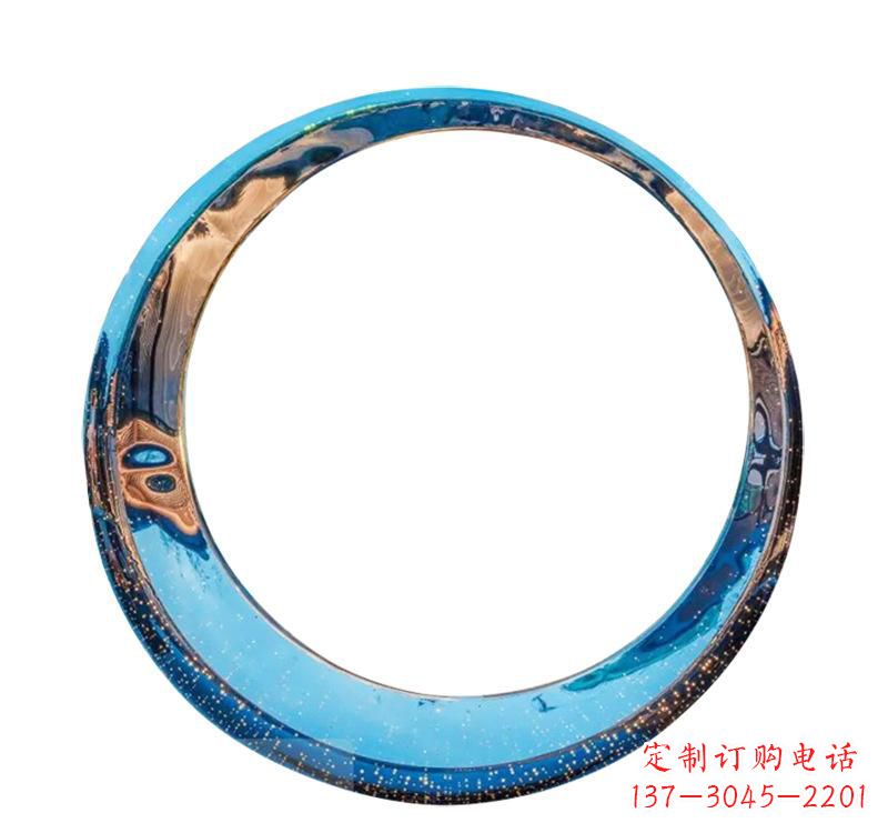 广州不锈钢创意景观圆环雕塑——美化城市的创意艺术