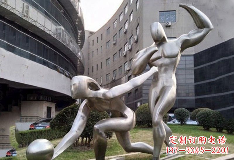 广州不锈钢保龄球雕塑——精美绝伦
