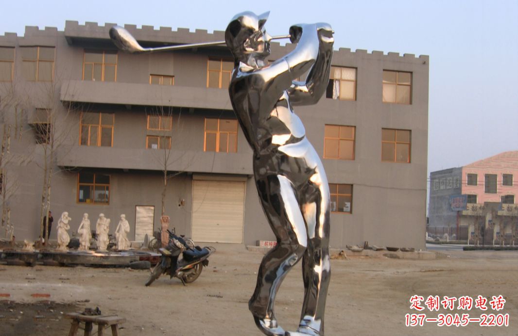 广州不锈钢打造高尔夫球雕塑