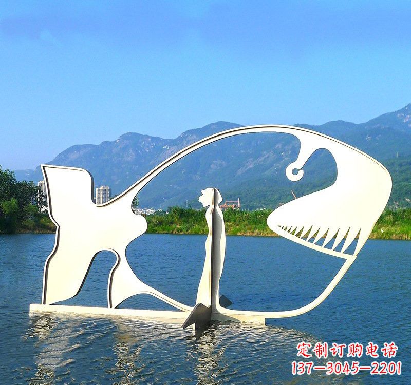 广州精美的不锈钢大型鲸鱼雕塑