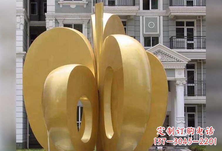 广州不锈钢大型苹果雕塑