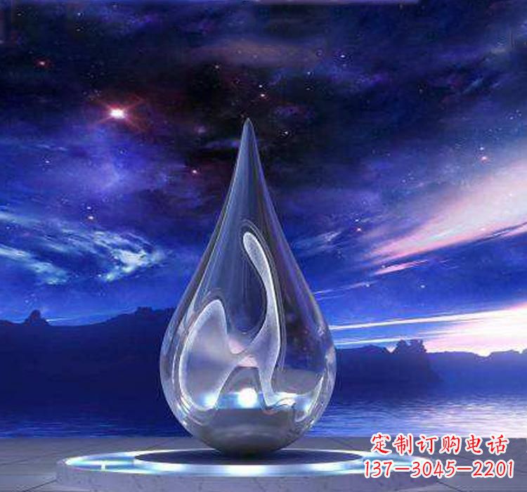 广州不锈钢大型水滴雕塑极致的审美艺术
