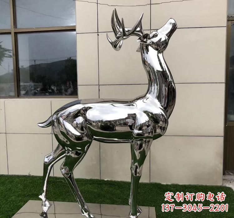 广州不锈钢动物梅花鹿雕塑美观耐用