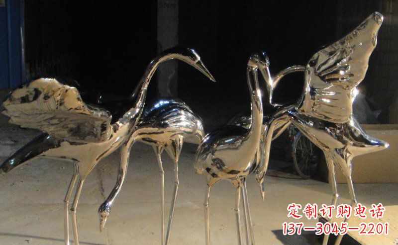 广州仙鹤雕塑不锈钢锻造的精美艺术