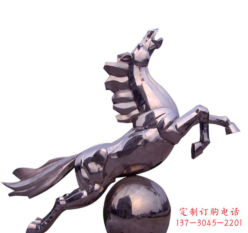 广州不锈钢飞马城市雕塑象征城市新生