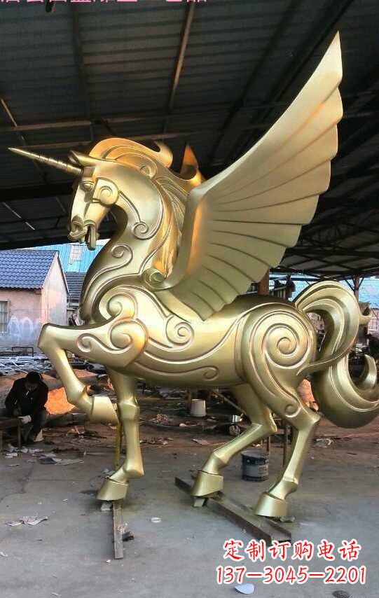 广州不锈钢独角兽雕塑铸造精美绝伦