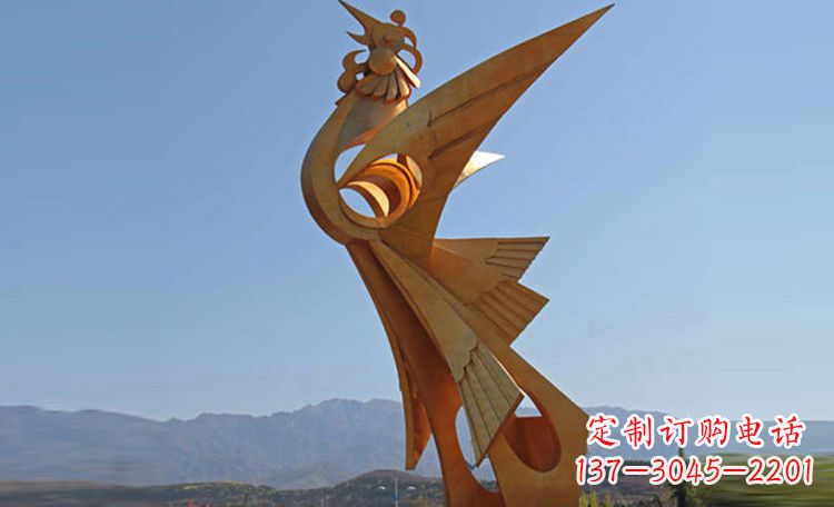 广州不锈钢凤凰雕塑,给环境增添灵动之美