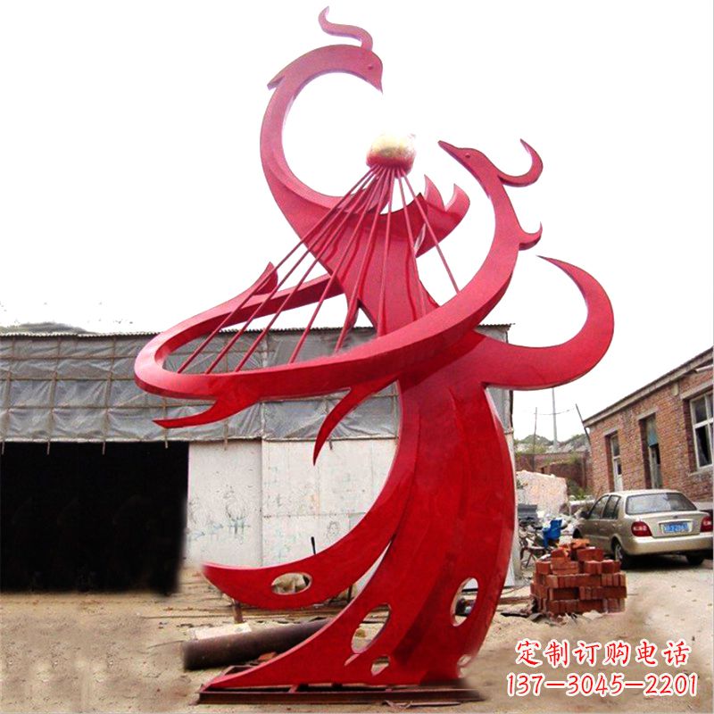 广州不锈钢凤凰雕塑绚丽多彩的艺术瑰宝