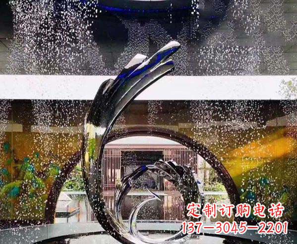 广州凤凰雕塑优雅的不锈钢艺术