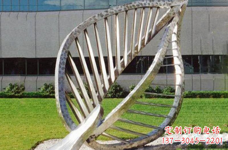 广州不锈钢公园抽象镂空树叶雕塑——精致美丽