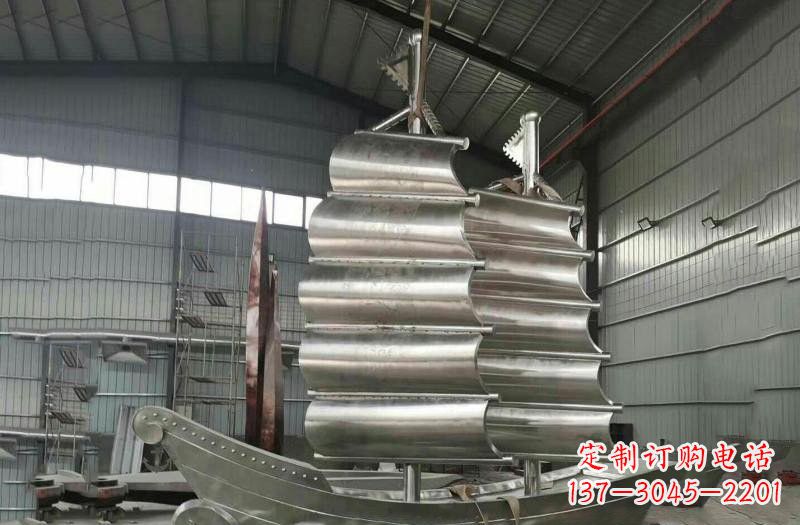 广州不锈钢帆船雕塑海洋的象征