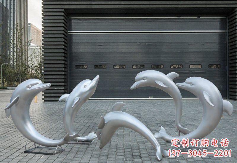 广州海豚的精灵——不锈钢公园海豚雕塑