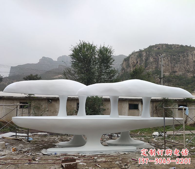 广州不锈钢蘑菇雕塑美丽的景观装置