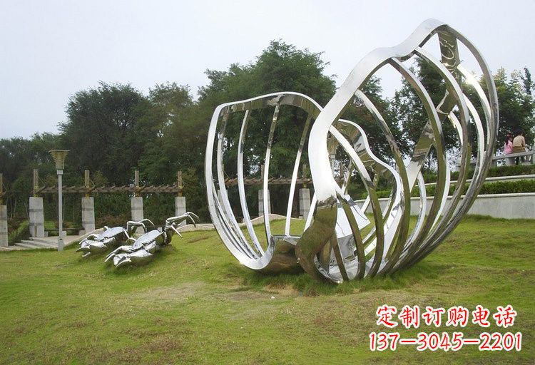 广州不锈钢公园里的贝壳雕塑