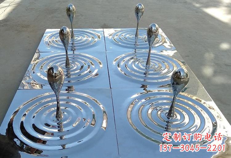 广州不锈钢水滴雕塑激发自然之美