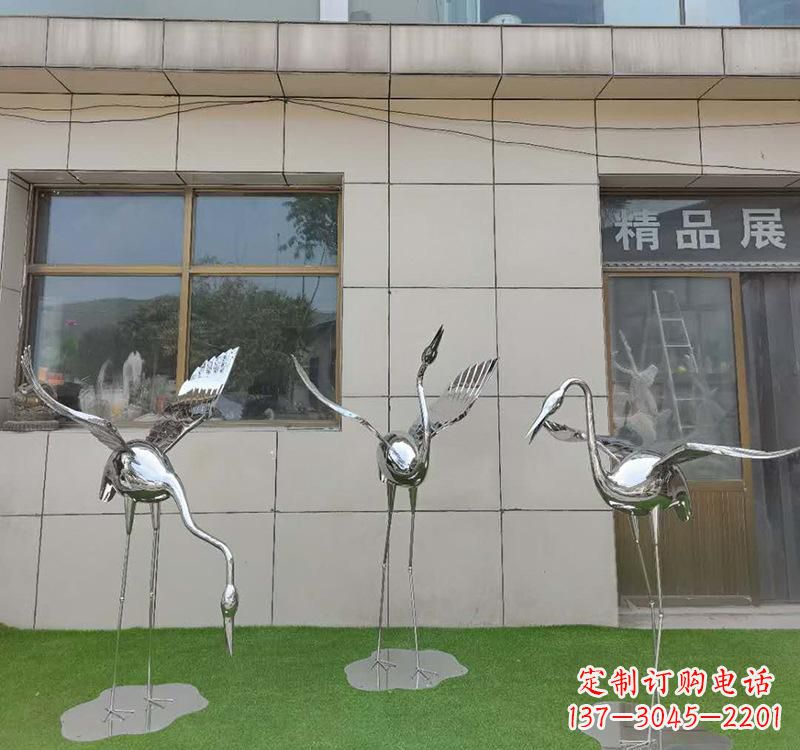 广州不锈钢仙鹤雕塑传承传统文化