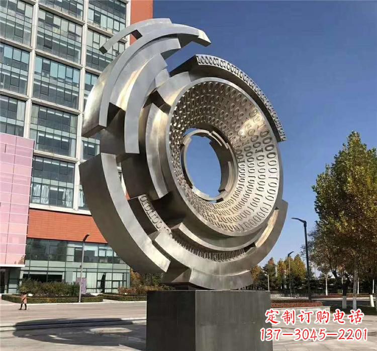 广州不锈钢齿轮雕塑流动的美丽