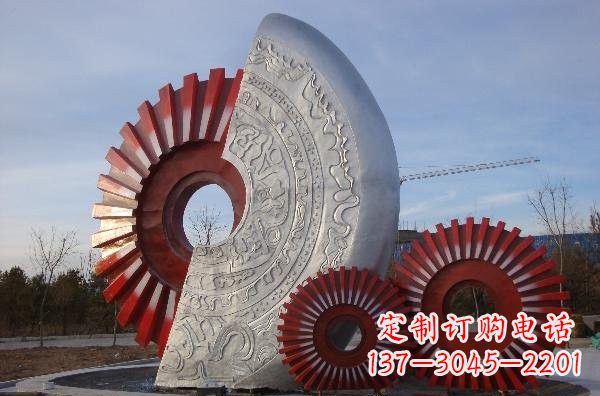 广州不锈钢齿轮雕塑精致而精美