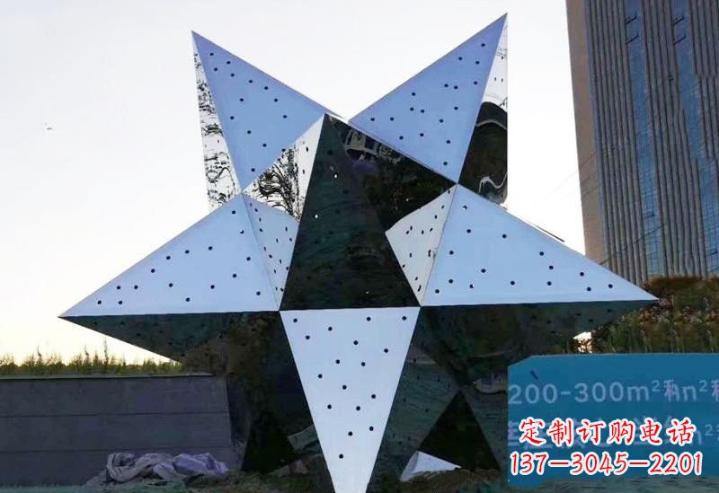 广州不锈钢五角星雕塑精致的艺术品