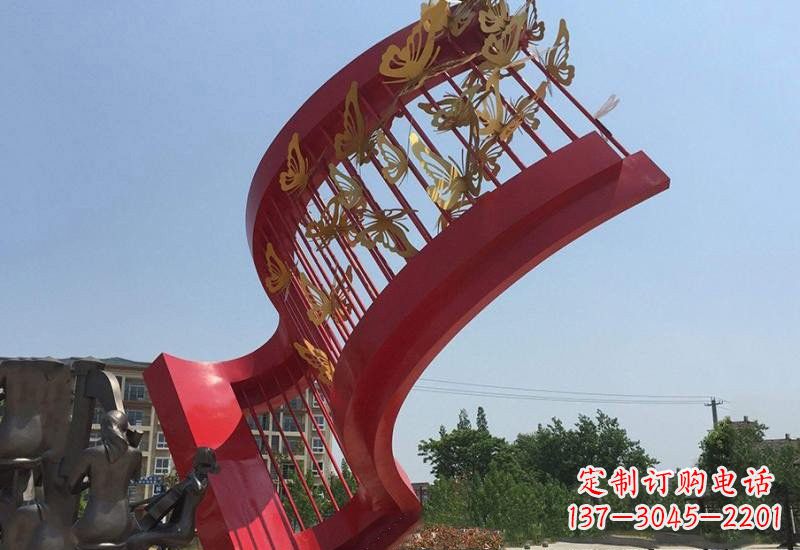 广州不锈钢蝴蝶灵动的艺术雕塑