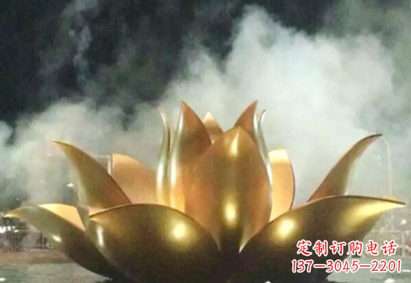 广州不锈钢莲花喷泉雕塑——让美景更加精彩