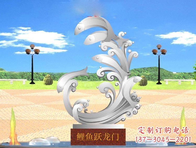 广州不锈钢广场上的龙雕塑