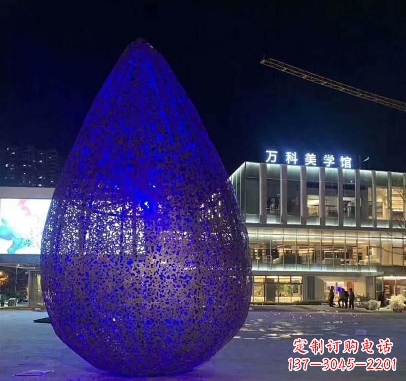 广州不锈钢水滴雕塑-自然之美
