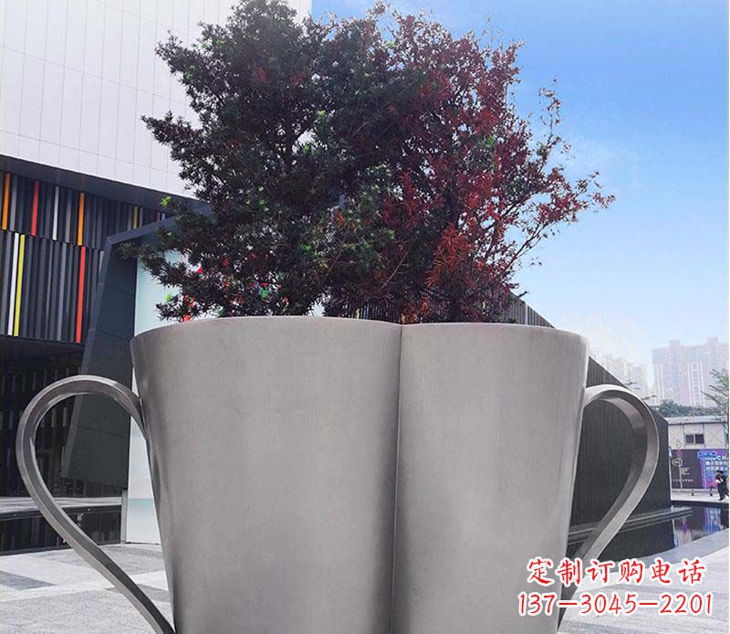 广州不锈钢花盆雕塑美观耐用