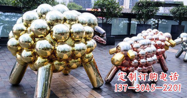 广州不锈钢动物雕塑肖恩的小羊