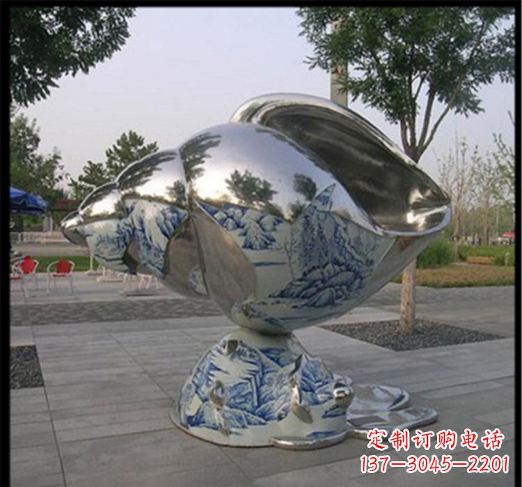 广州不锈钢海螺景观雕塑精美的海景景观