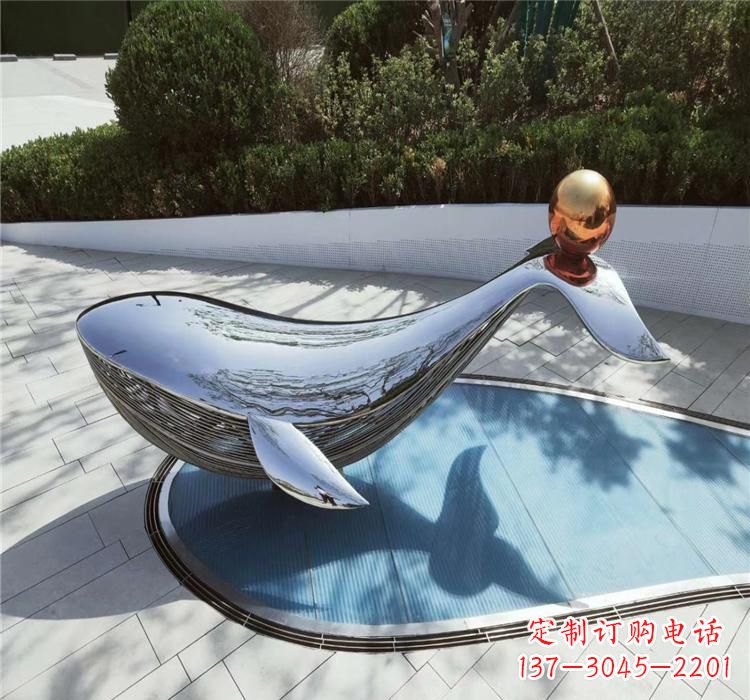 广州不锈钢海豚精美的雕塑作品
