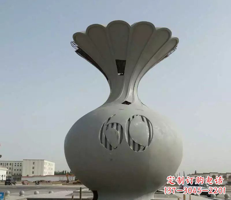 广州精美不锈钢花篮雕塑