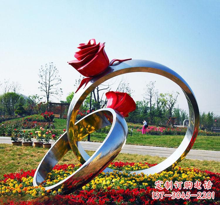 广州精美不锈钢戒指雕塑