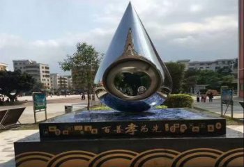 广州不锈钢水滴雕塑——百善孝为先