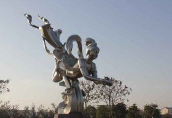广州不锈钢蟠桃仙女雕塑美丽的传说