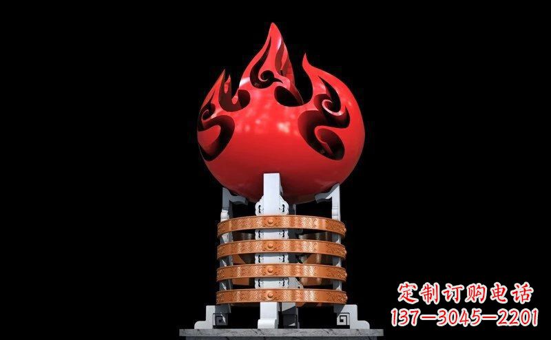广州不锈钢火炬雕塑传承奋进精神