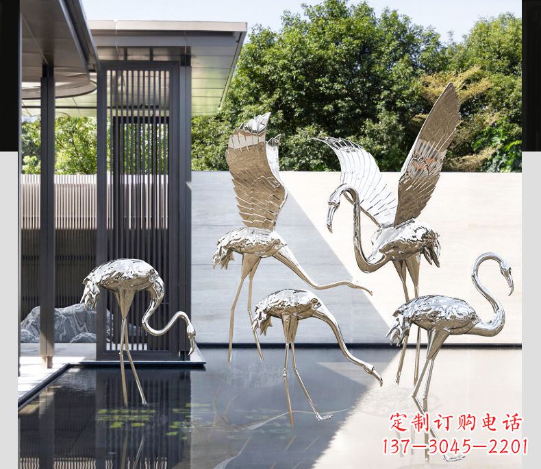 广州不锈钢火烈鸟雕塑雕刻艺术的精粹