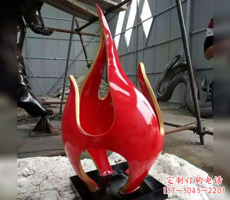 广州不锈钢火龙果雕塑传承传统文化的艺术品