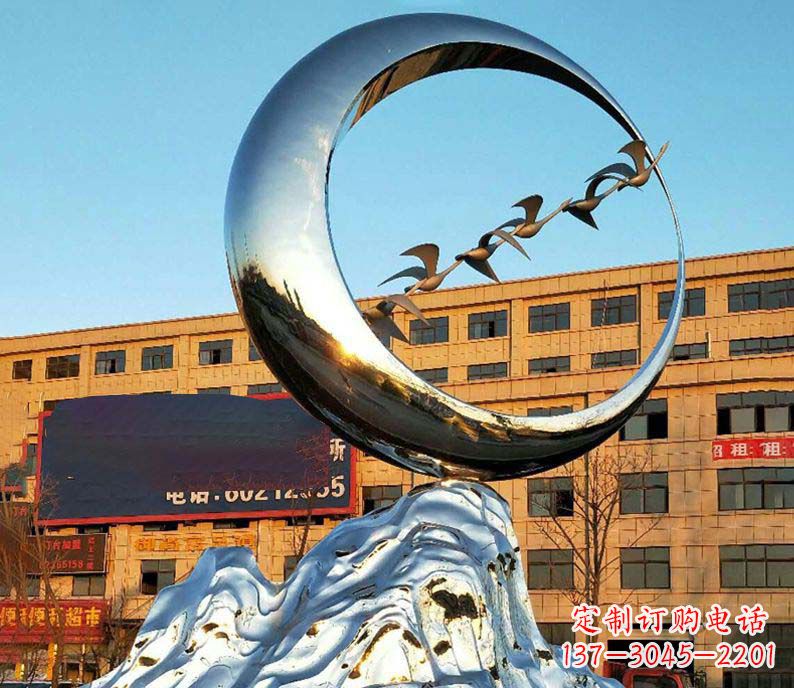 广州雁雕塑不锈钢的艺术精灵