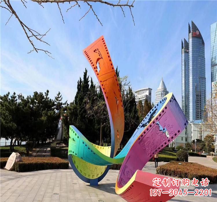 广州波浪状的不锈钢胶卷雕塑